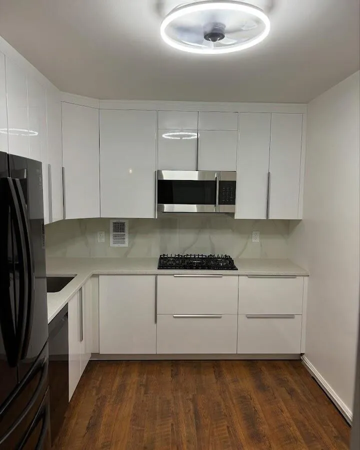 Renovated kitchen with quartz countertops in Pawtucket